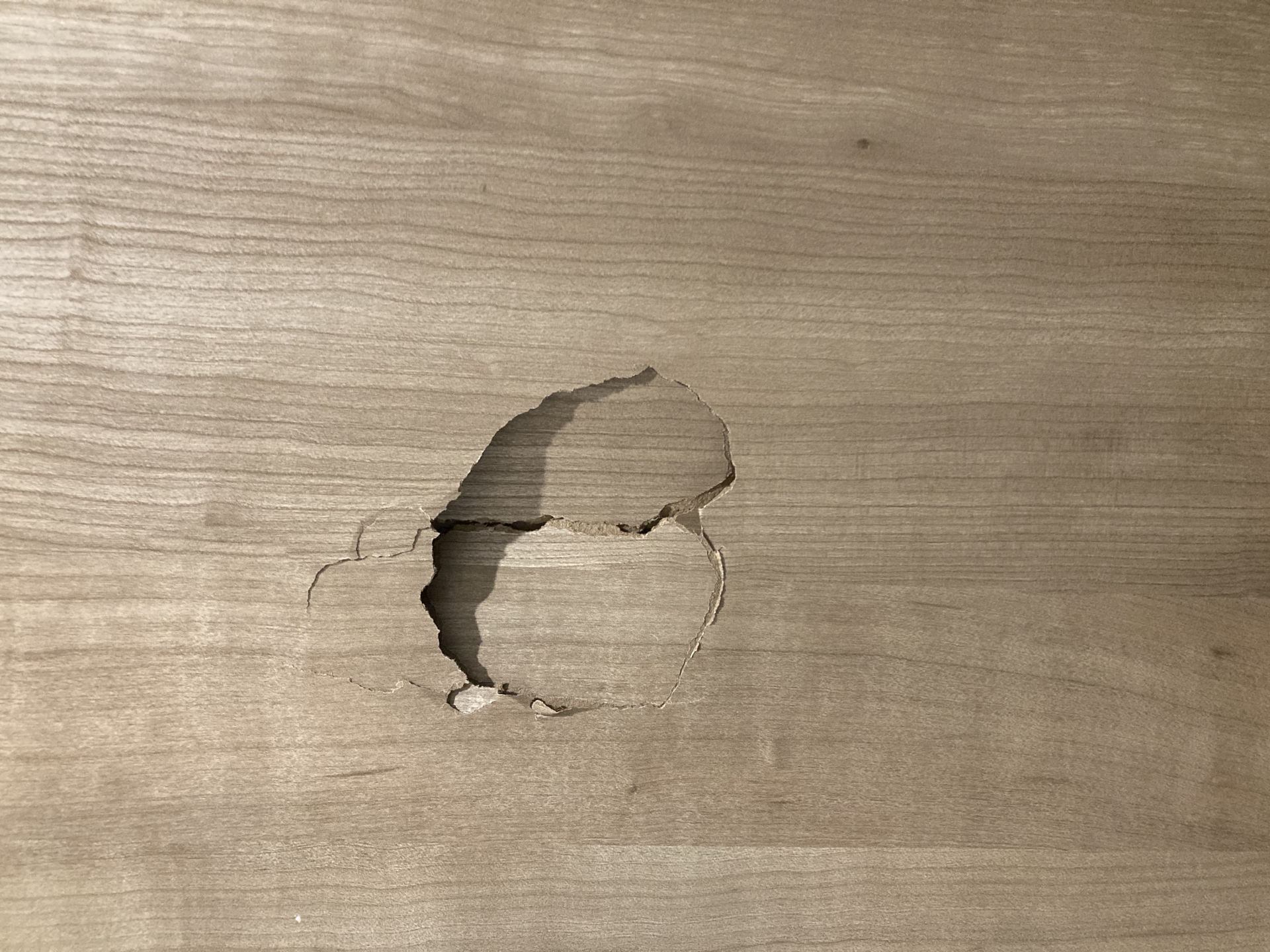 福島リペア-床鳴り・建具・アルミサッシ等住まいのキズ補修なら　建具凹み傷イメージ写真